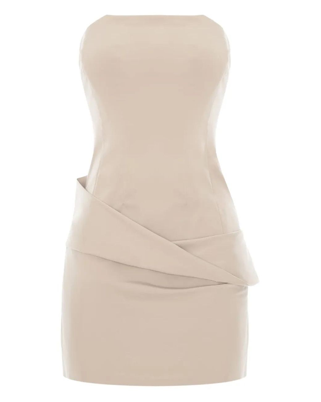 CuAnna Natural Palermo Strapless Mini Dress