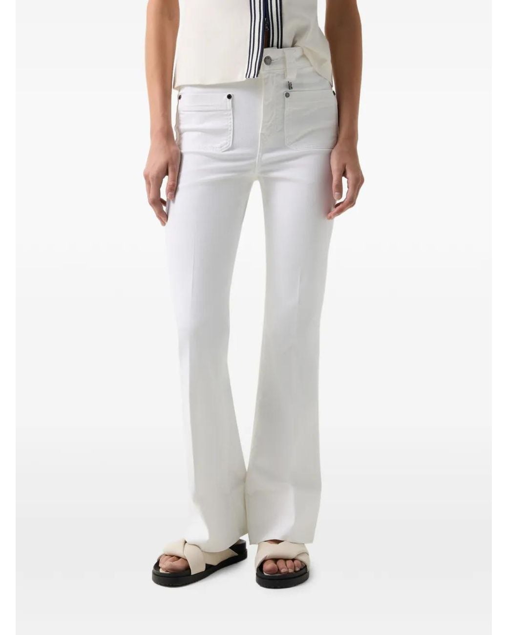 Bogner White Devin Flared-Fit Jeans