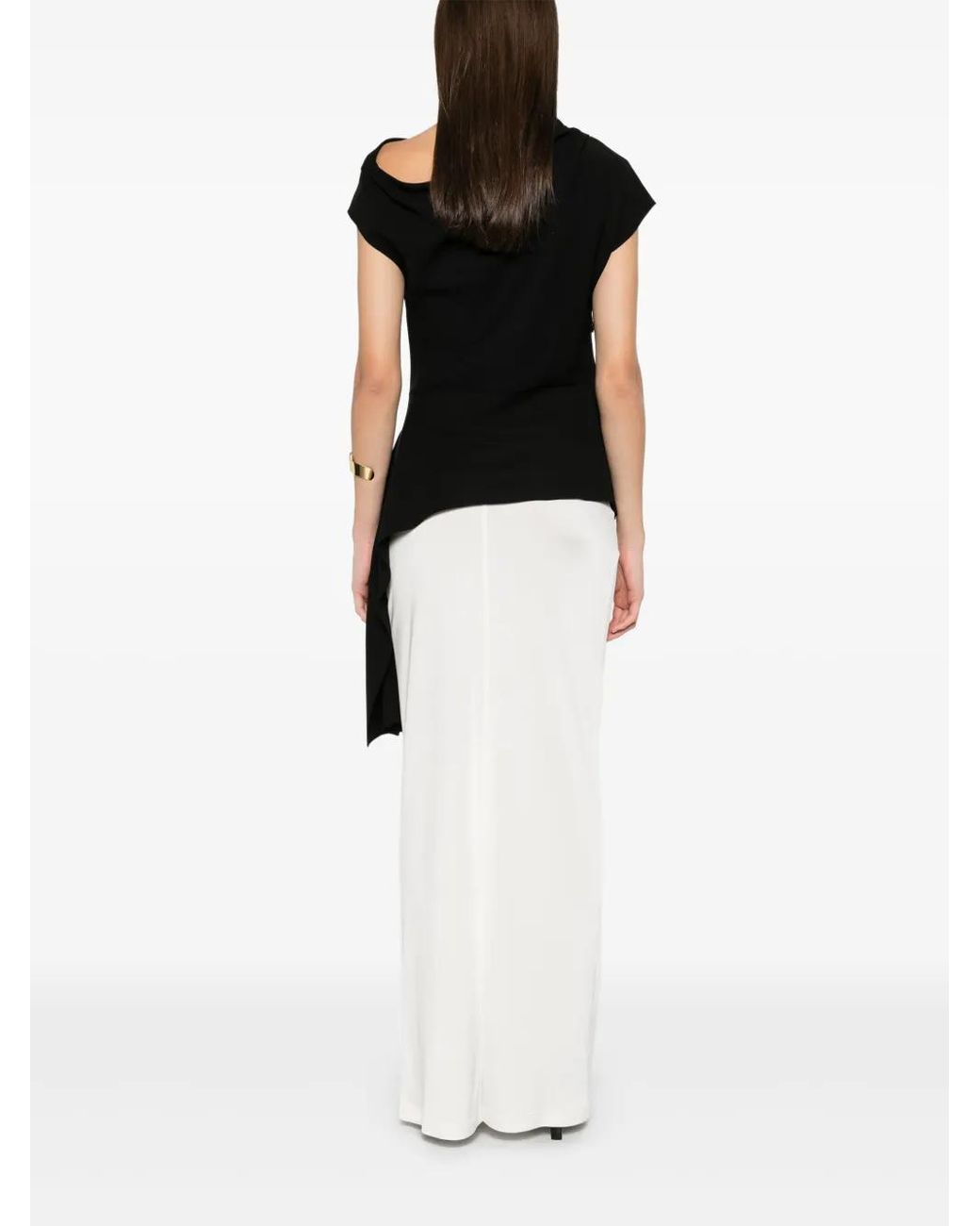 Jonathan Simkhai Black Pleat-Detailed Top