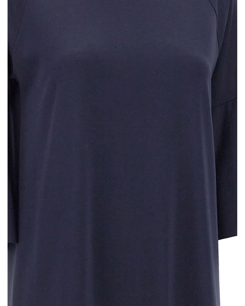Kaos Blue Raglan-Sleeves Ruffle Dress