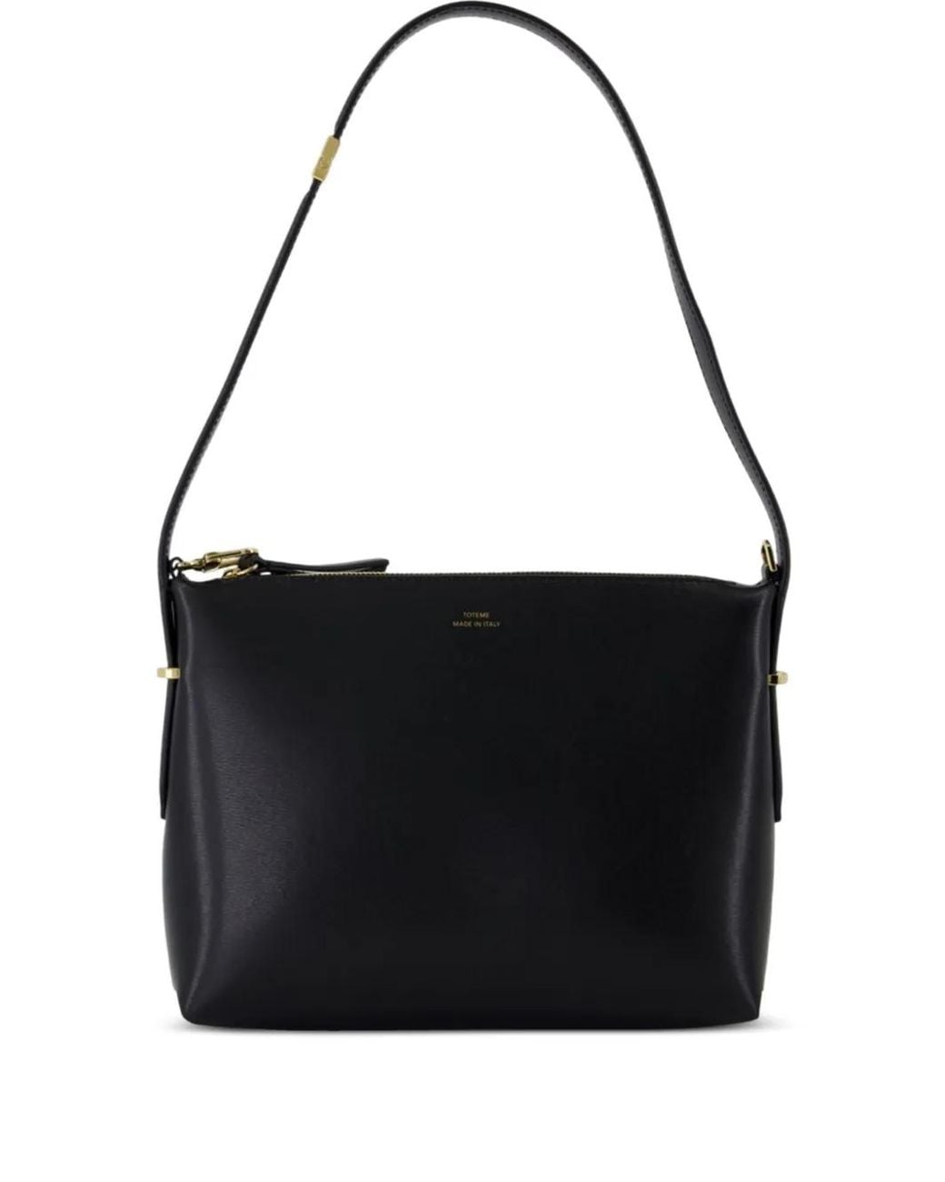 Totême Black Bevel Leather Wristlet