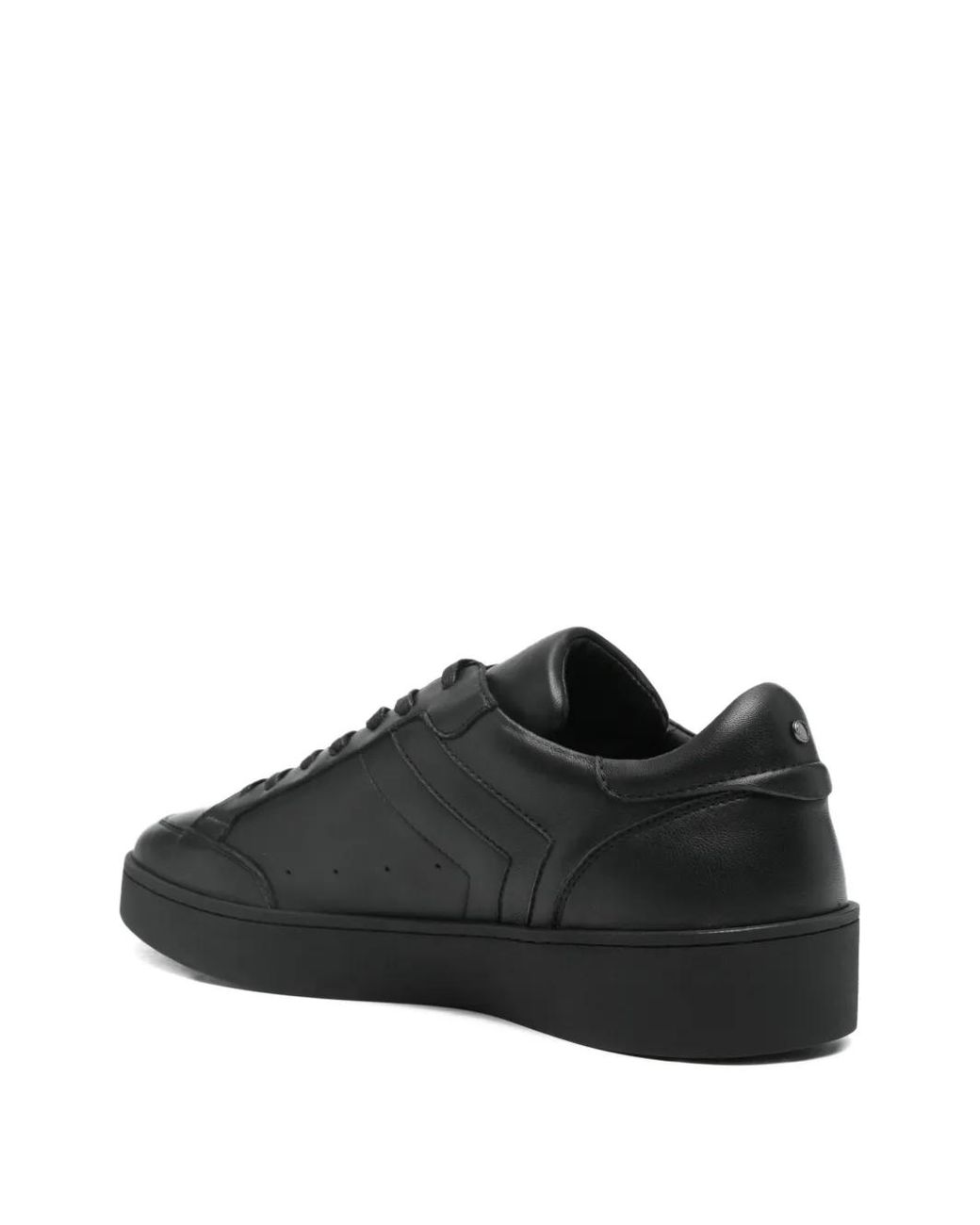 Canali Black Leather Sneakers for men