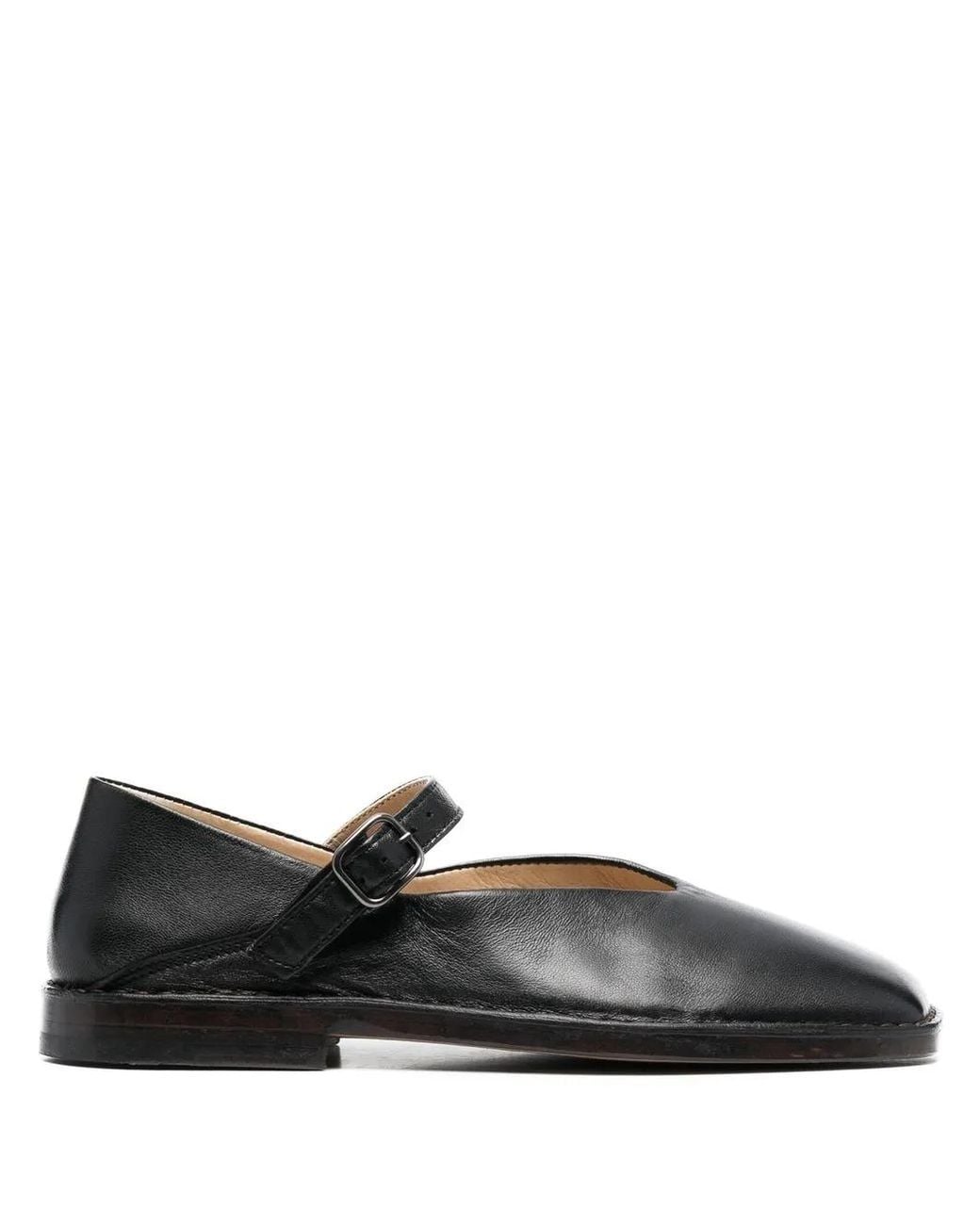 Lemaire Black Loafer Mit Eckiger Kappe