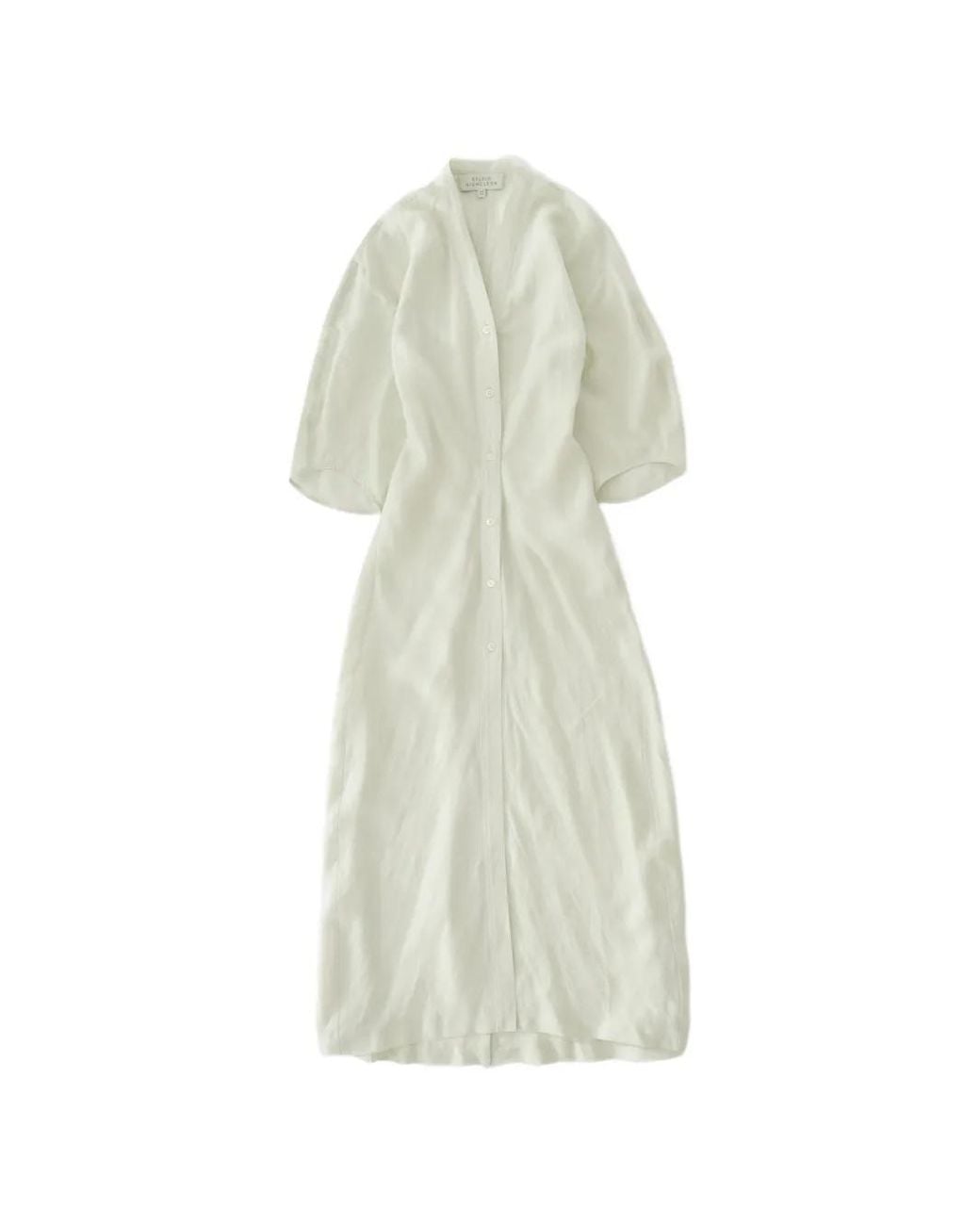 Studio Nicholson White Midi Yosha Banana-Curve Dress
