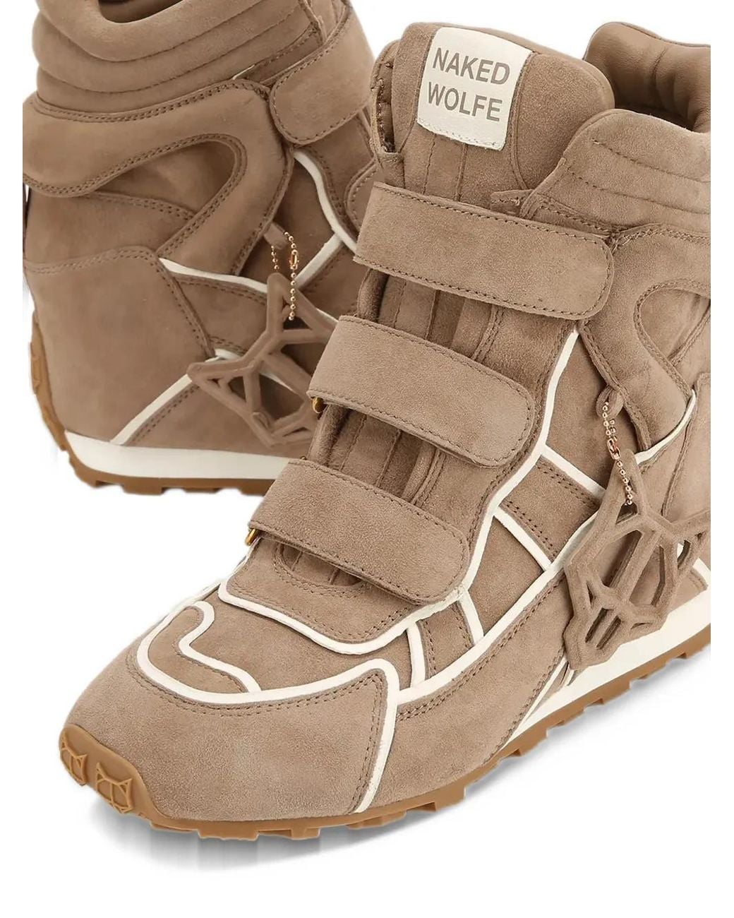 Naked Wolfe Brown Element Touch-Strap Sneakers
