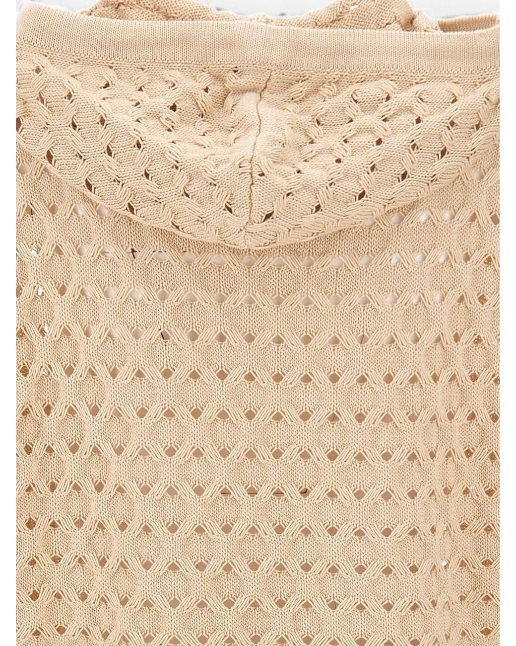 Kangra Natural Textured-Knit Sleeveless Vest