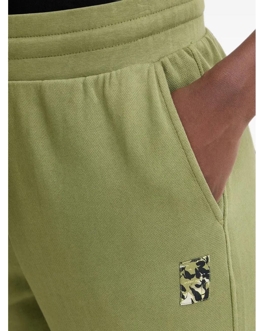 ARMANI EXCHANGE Green Pantalon De Jogging À Patch Logo