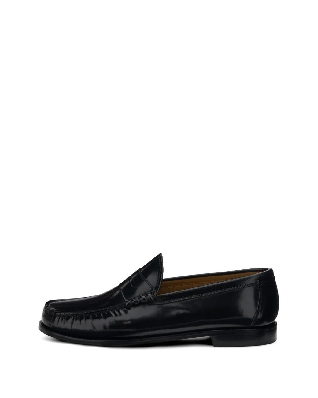 Boggi Black Brushed Leather Loafers for men