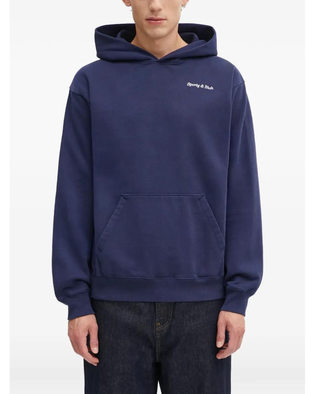Sporty & Rich Blue Hotel Eden Roc Pocket Hoodie