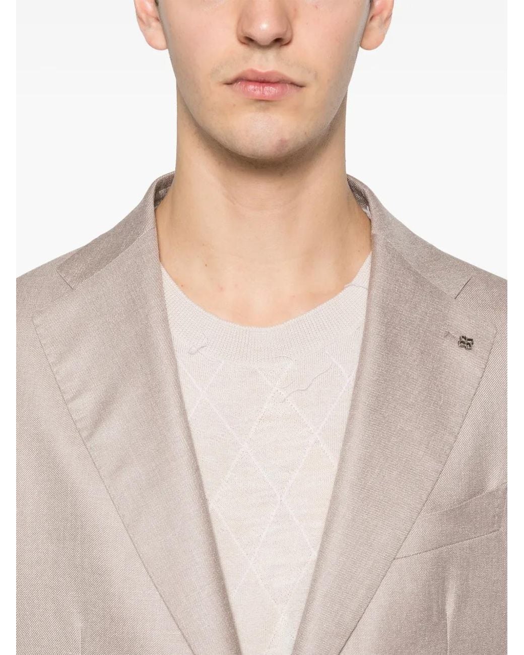 Tagliatore Natural Logo-Detail Blazer for men