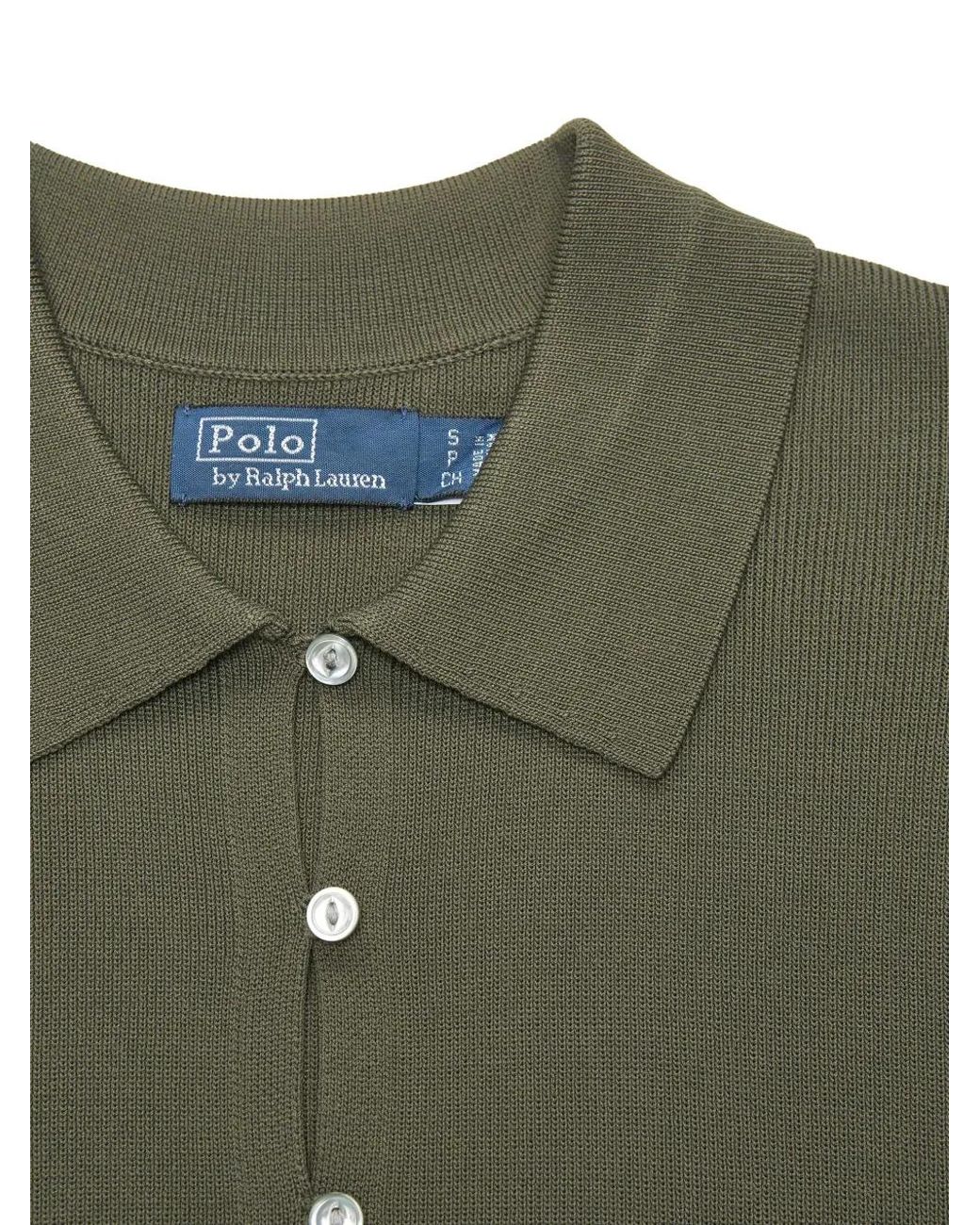 Polo Ralph Lauren Green Button Short-Sleeve Top