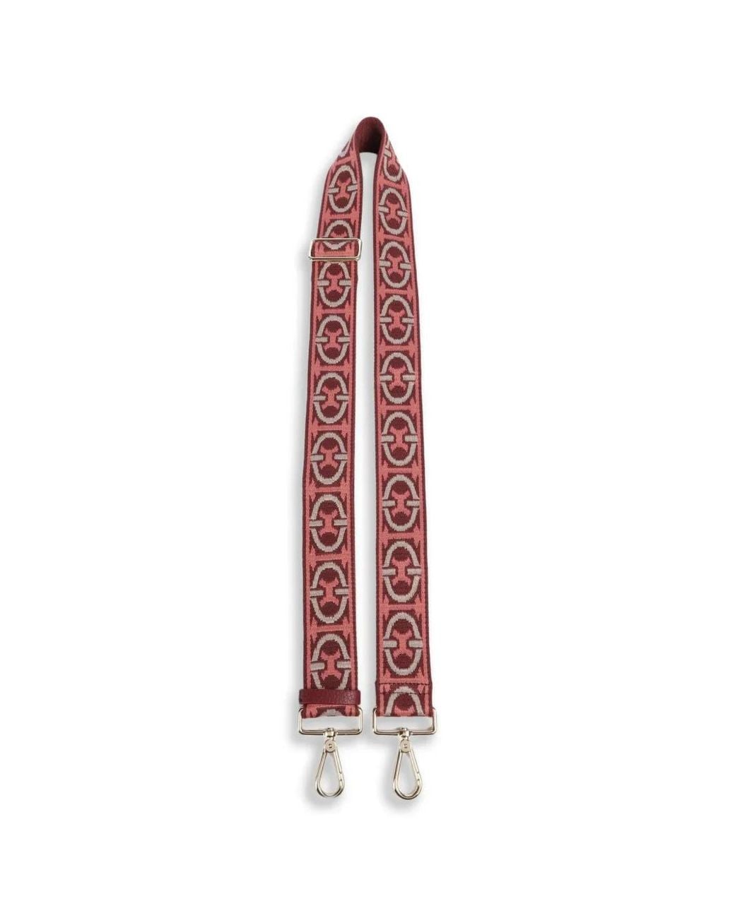 Coccinelle Red Monogram-Jacquard Shoulder Strap