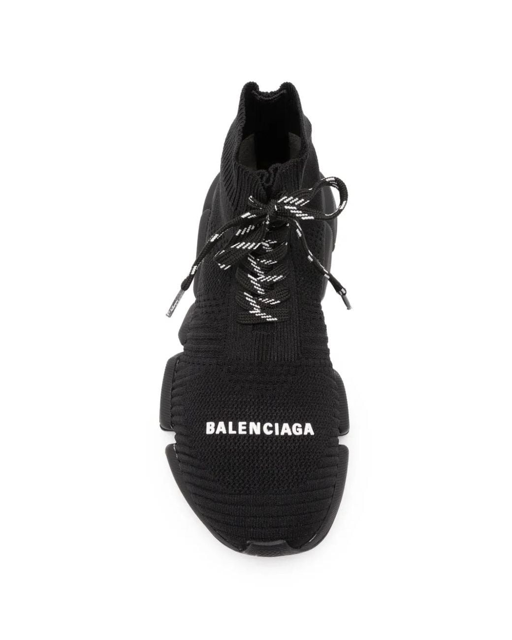 Balenciaga Black Speed 2.0 Lace-Up Recycled-Knit Sneakers