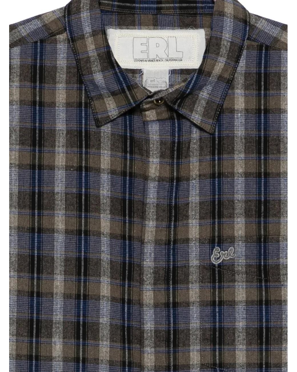 ERL Gray Check-Pattern Shirt