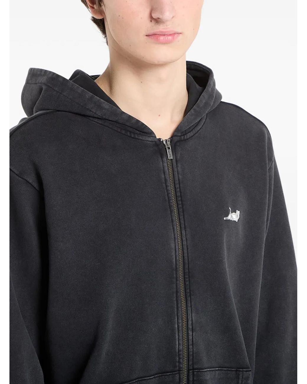 RIPNDIP Gray Castanza Zip-Up Hoodie for men