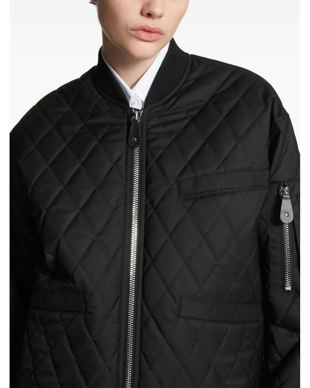 DSquared² Black Quilted Bomber Jacket
