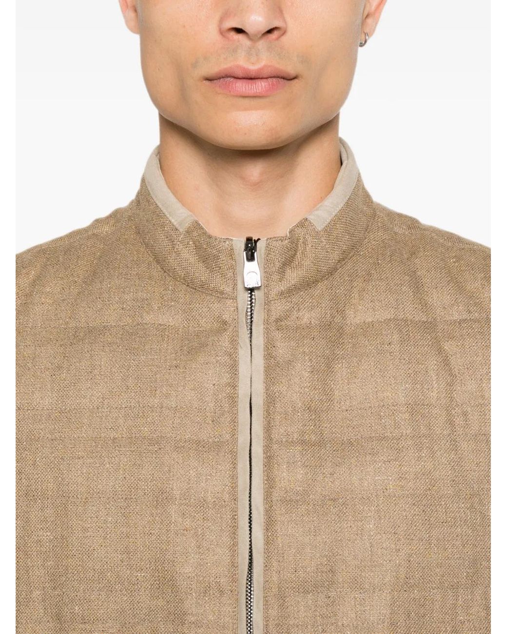 Corneliani Natural Gilet À Design Matelassé for men