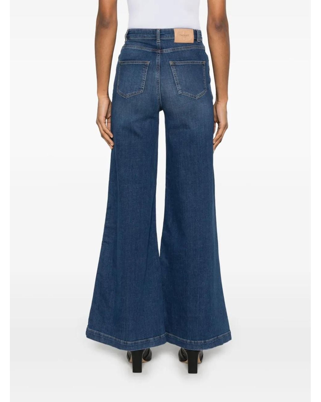 Twinset Blue Wide-Leg Jeans