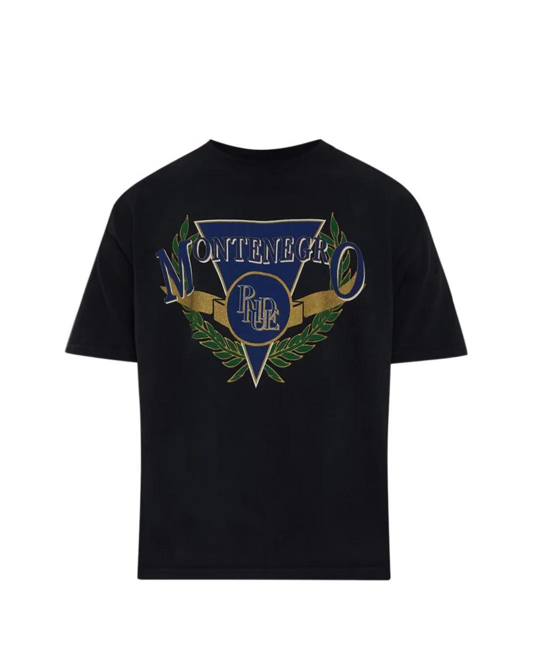 Rhude Black T-Shirt À Imprimé Graphique for men