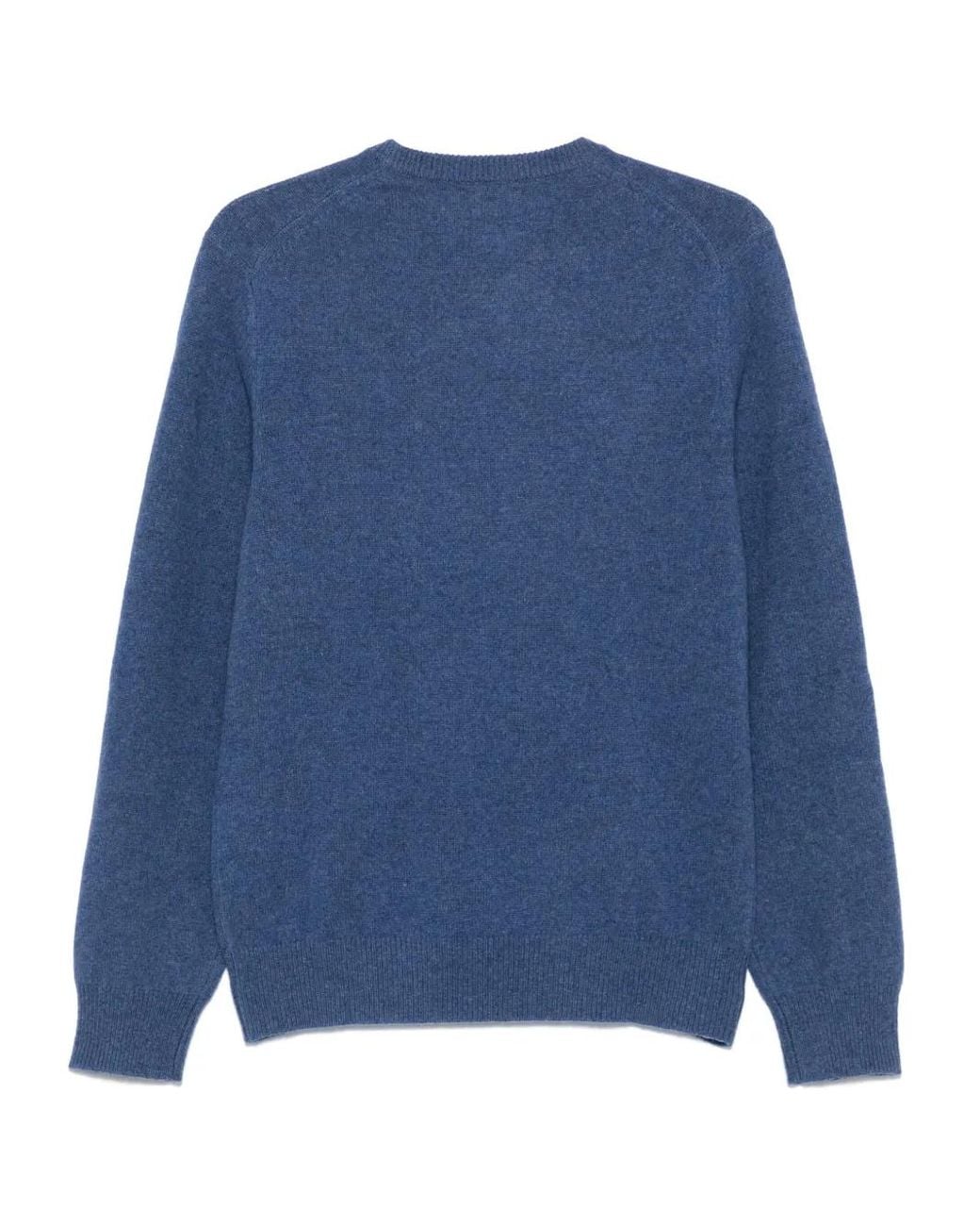 Hackett Blue Wool Sweater for men