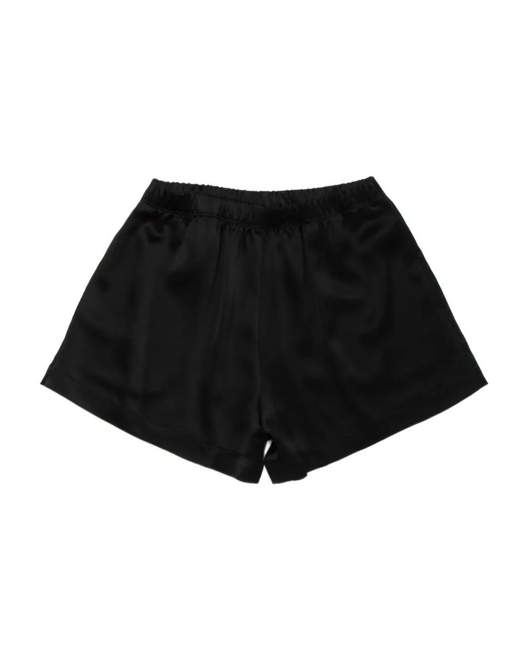 Leset Shorts Met Elastische Taille in het Black