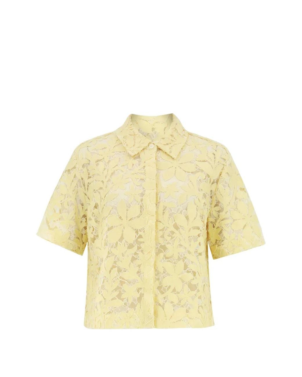 Jonathan Simkhai Yellow Annaelle Lace Shirt