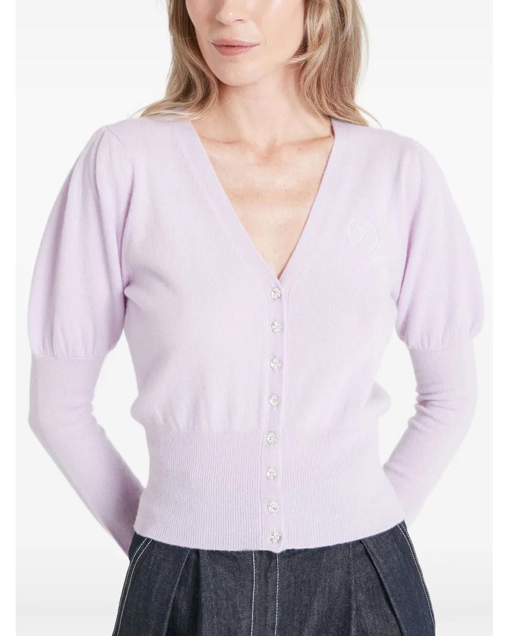 Temperley London Pink Cashmere Cardigan