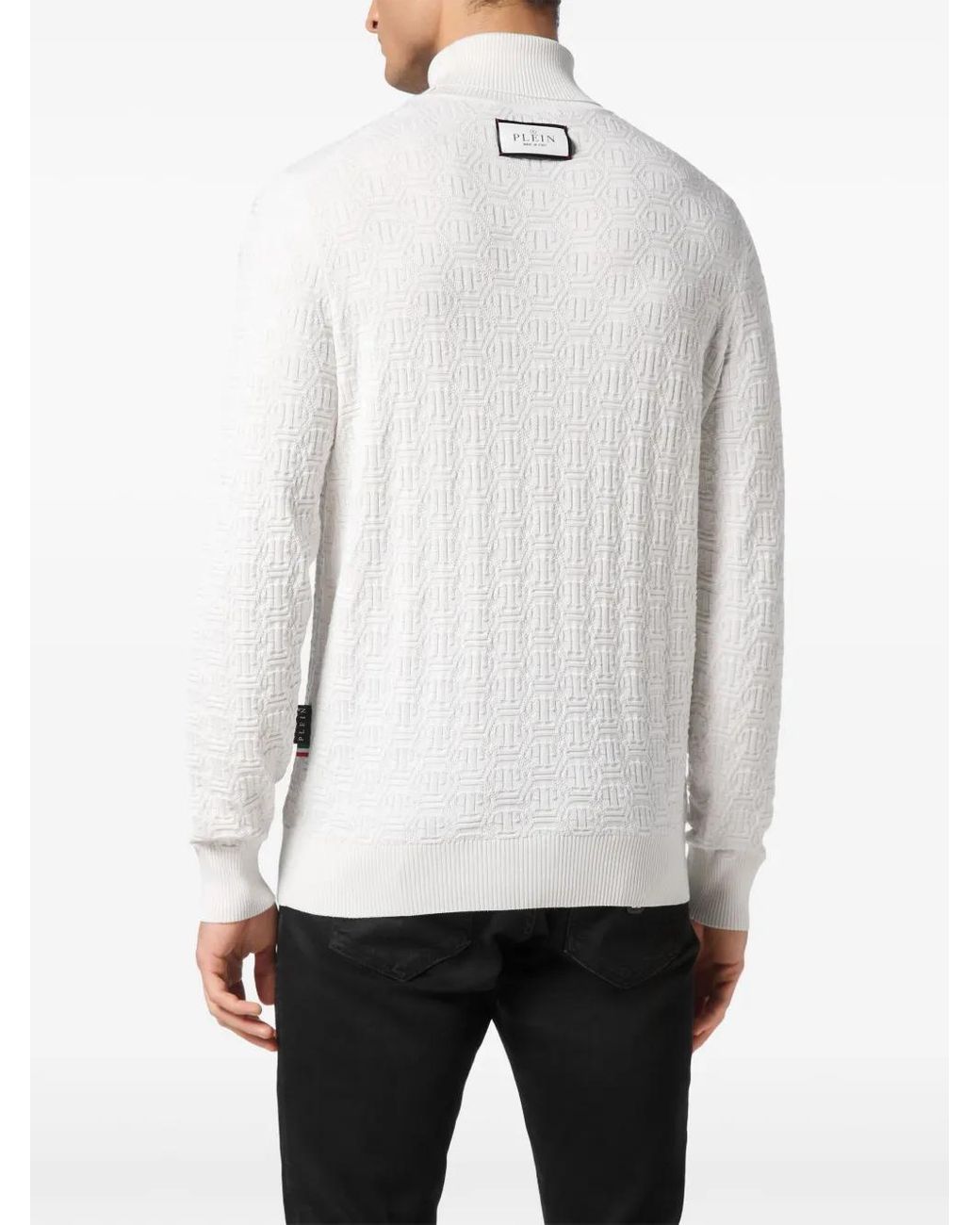 Philipp Plein White Monogram Sweatshirt for men