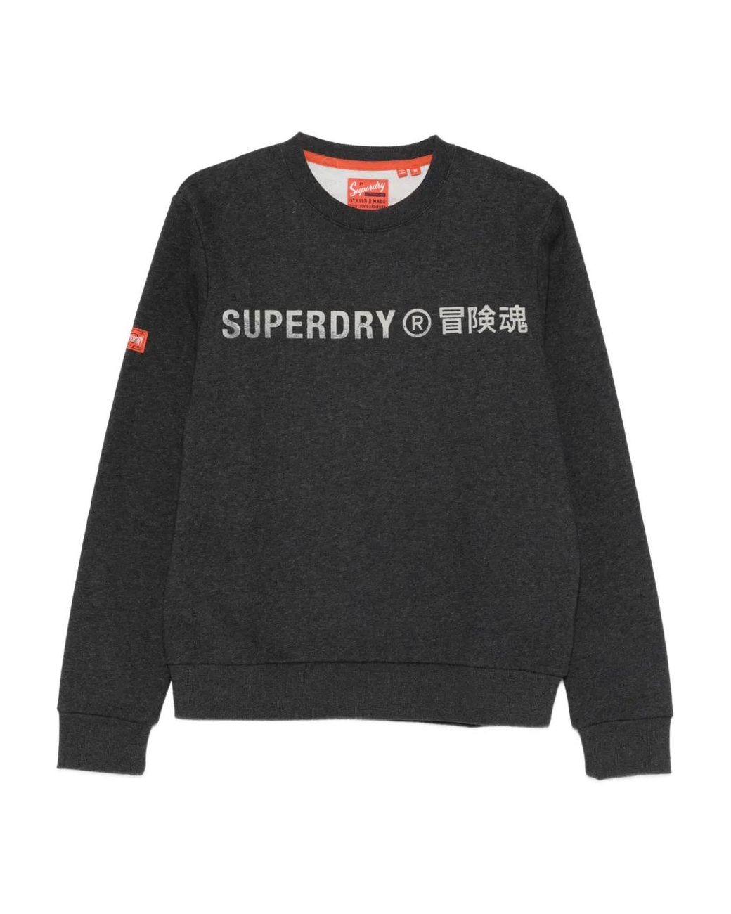 Superdry Sweater Met Logoprint in het Black voor heren