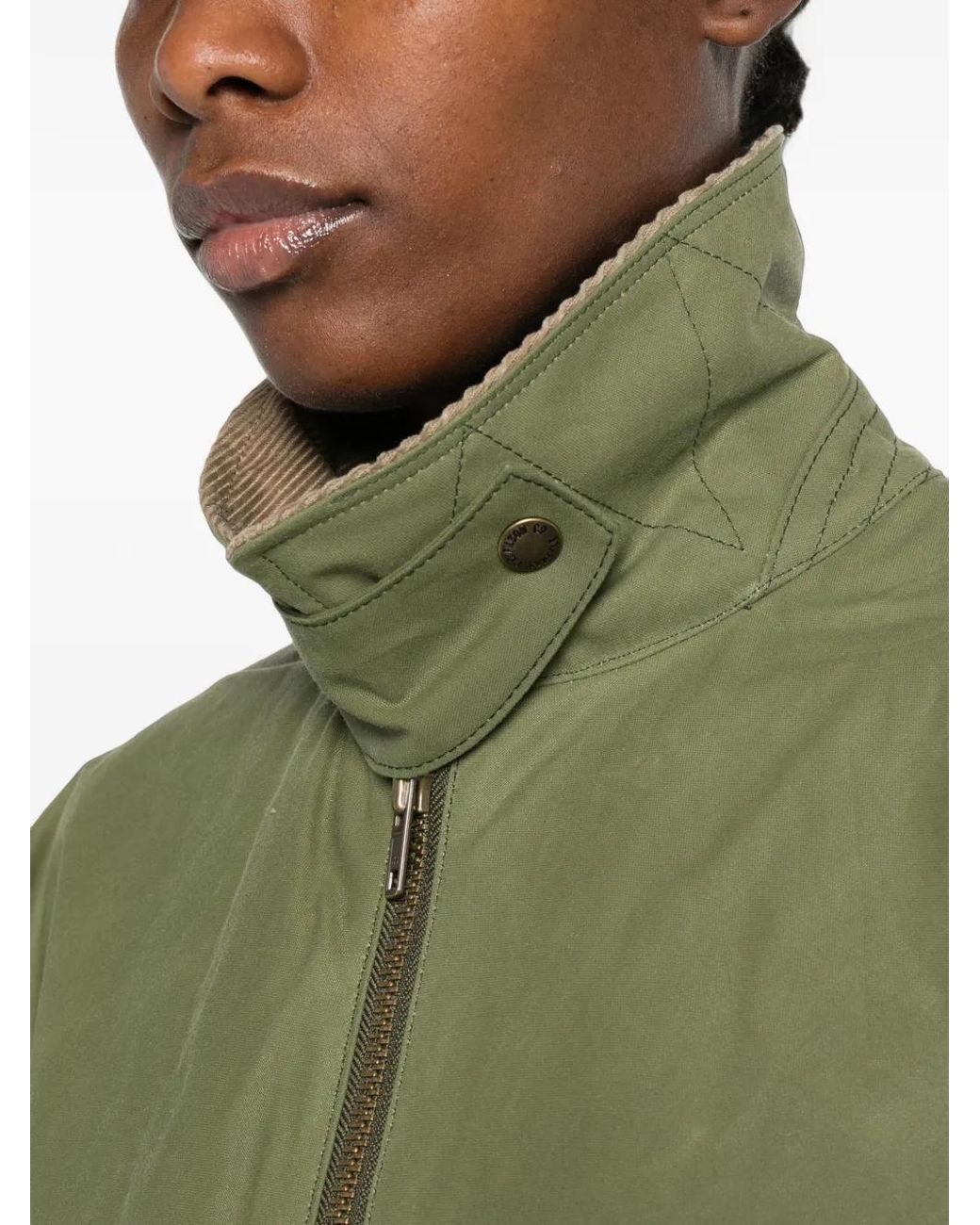 Filson Green Shelter Corduroy-Collar Zip-Up Jacket