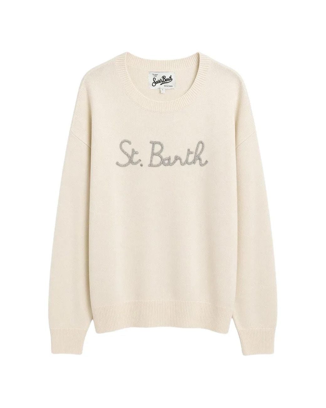 Mc2 Saint Barth White St. Barth Embroidered Sweater
