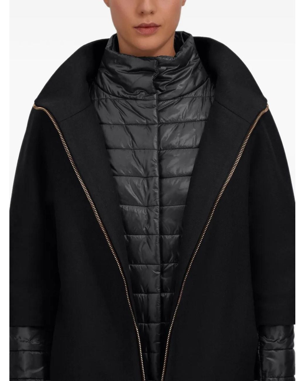 Abrigo A Capas Con Cremallera Herno de color Black