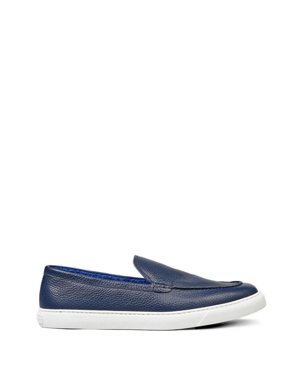 Fratelli Rossetti Blue Leather Loafers for men