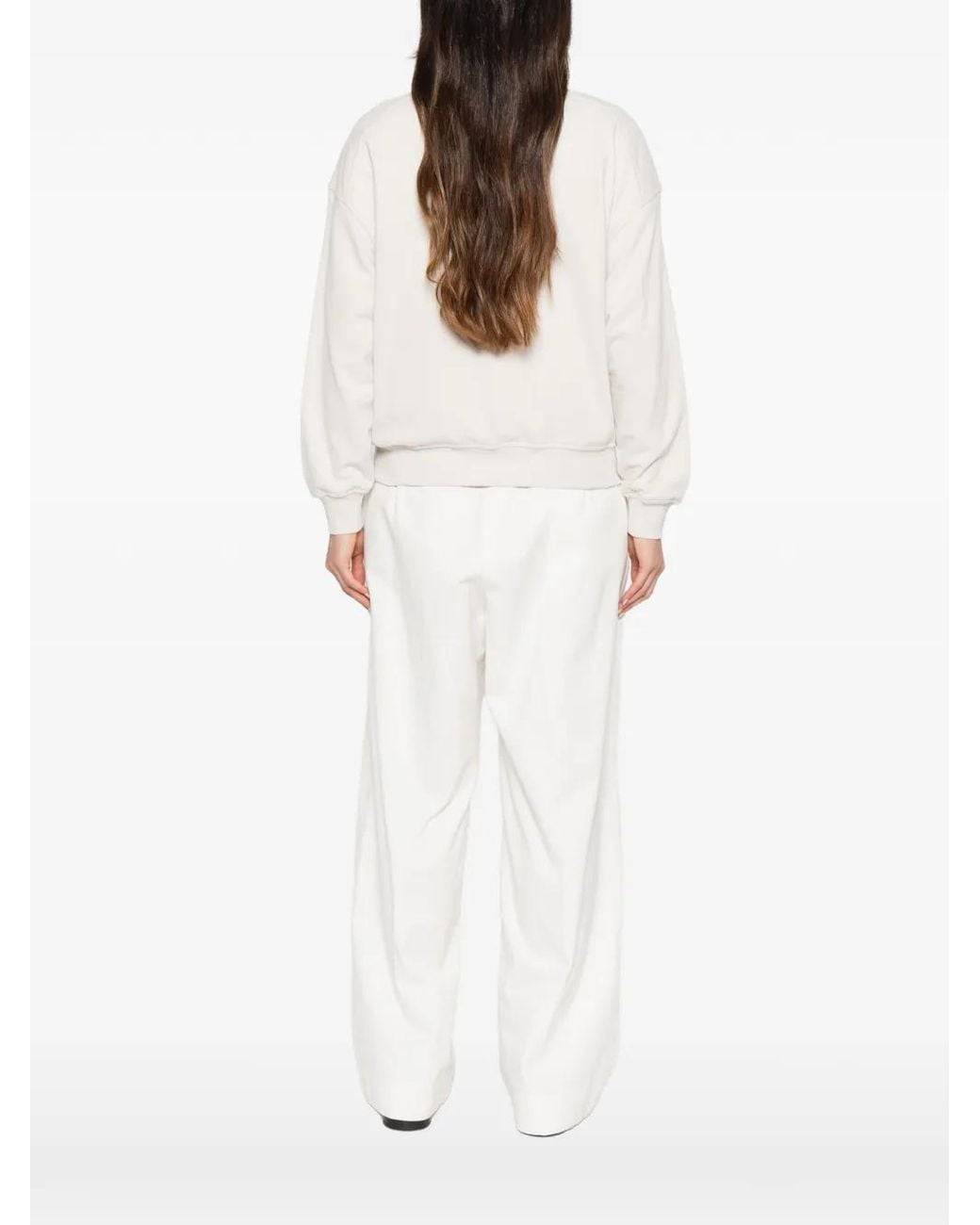 Brunello Cucinelli White Sartorial Heritage Embroidered Sweater