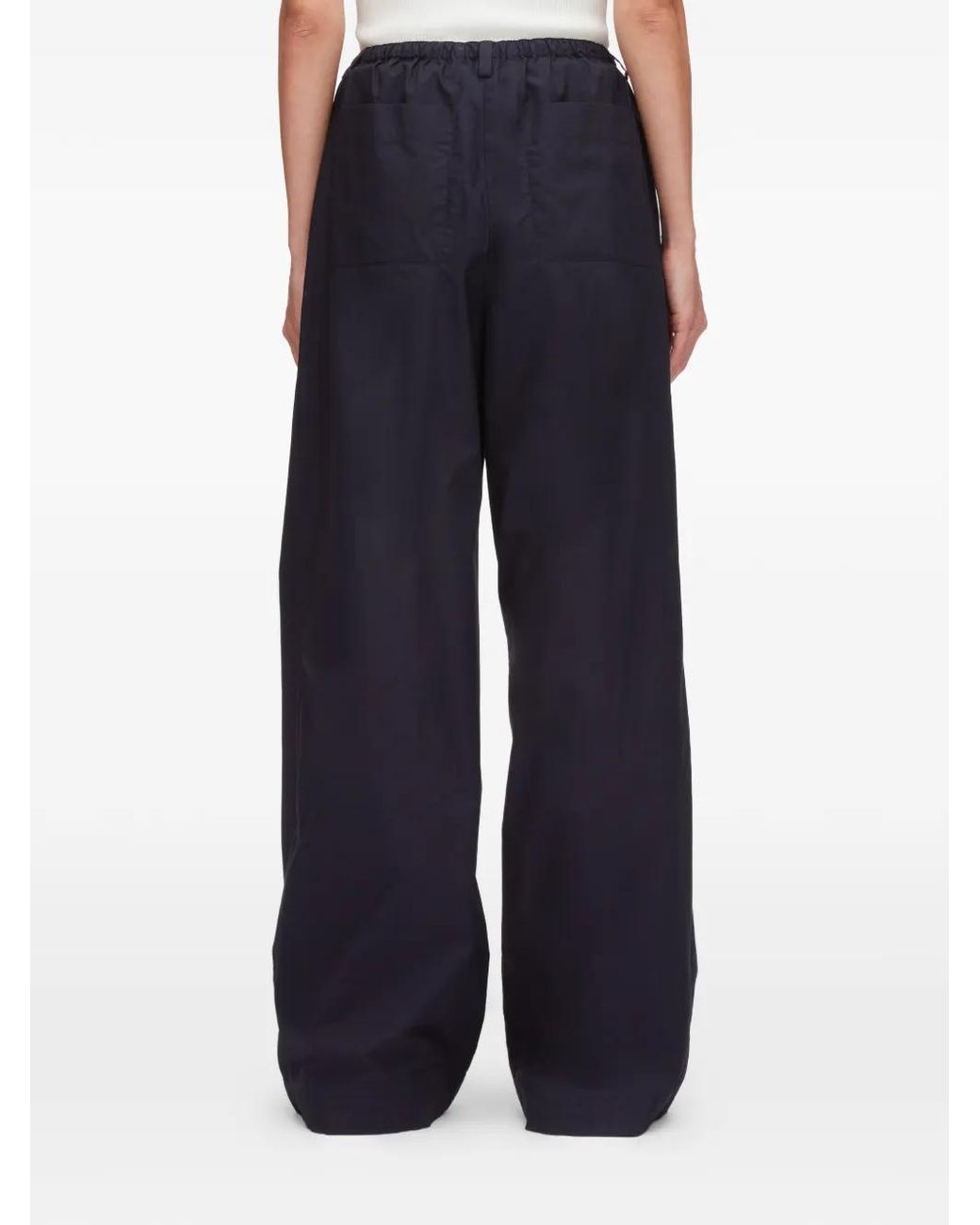 3.1 Phillip Lim Blue Drawstring Wide-Leg Trousers