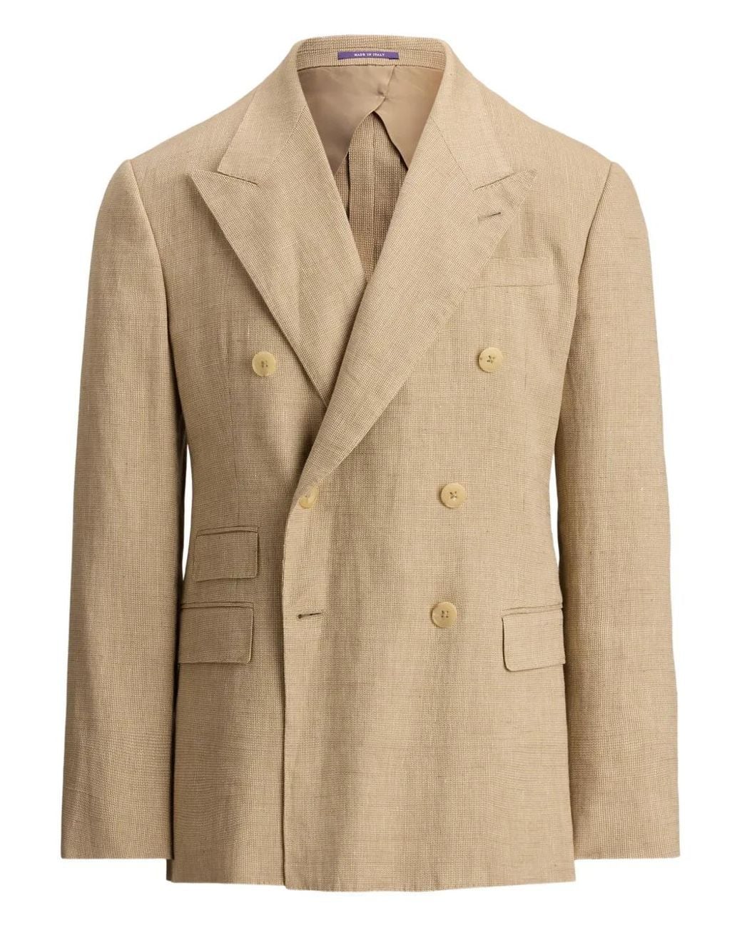 Ralph Lauren Natural Blazer À Boutonnière Croisée for men