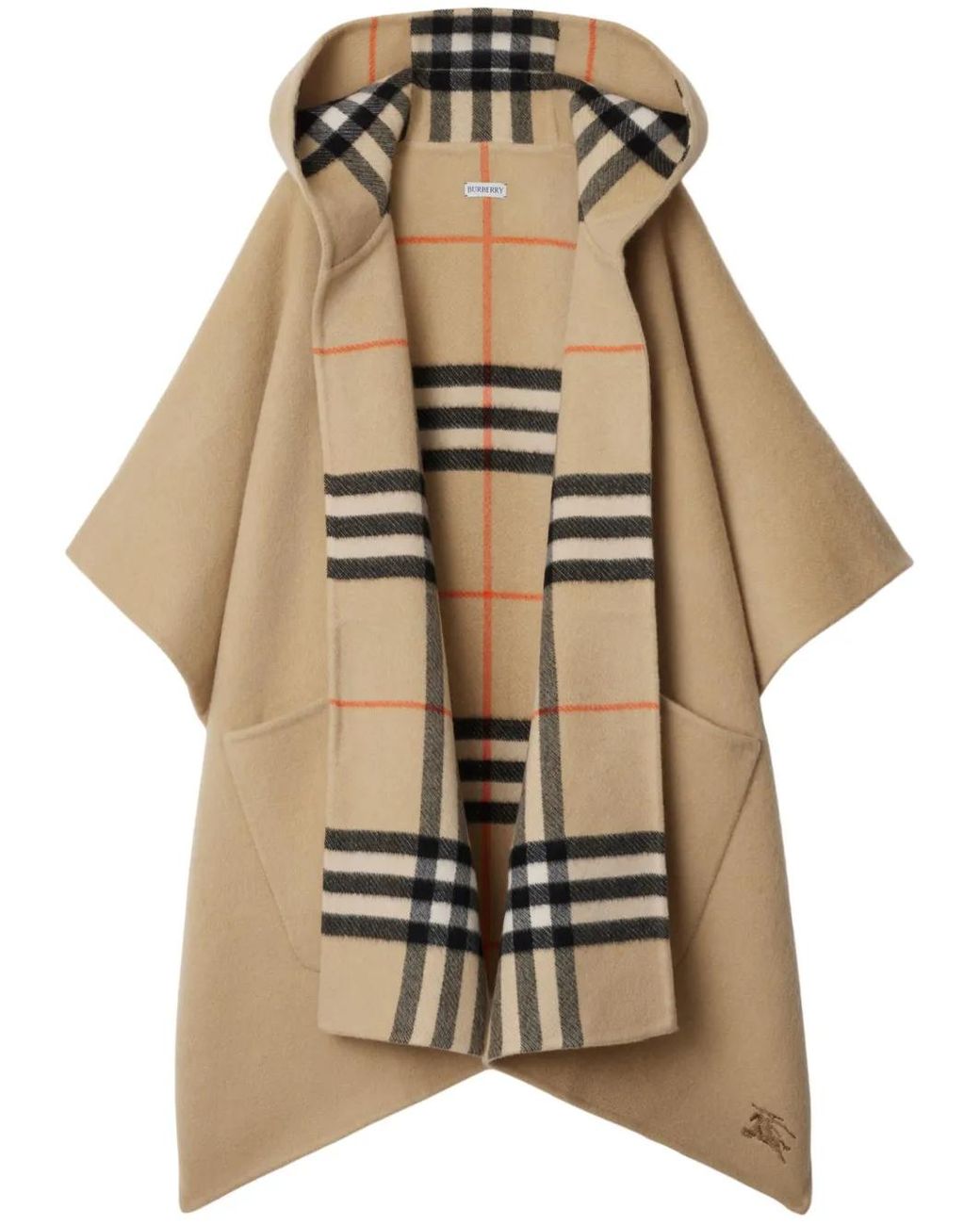 Burberry Natural Check Reversible Hooded Cape