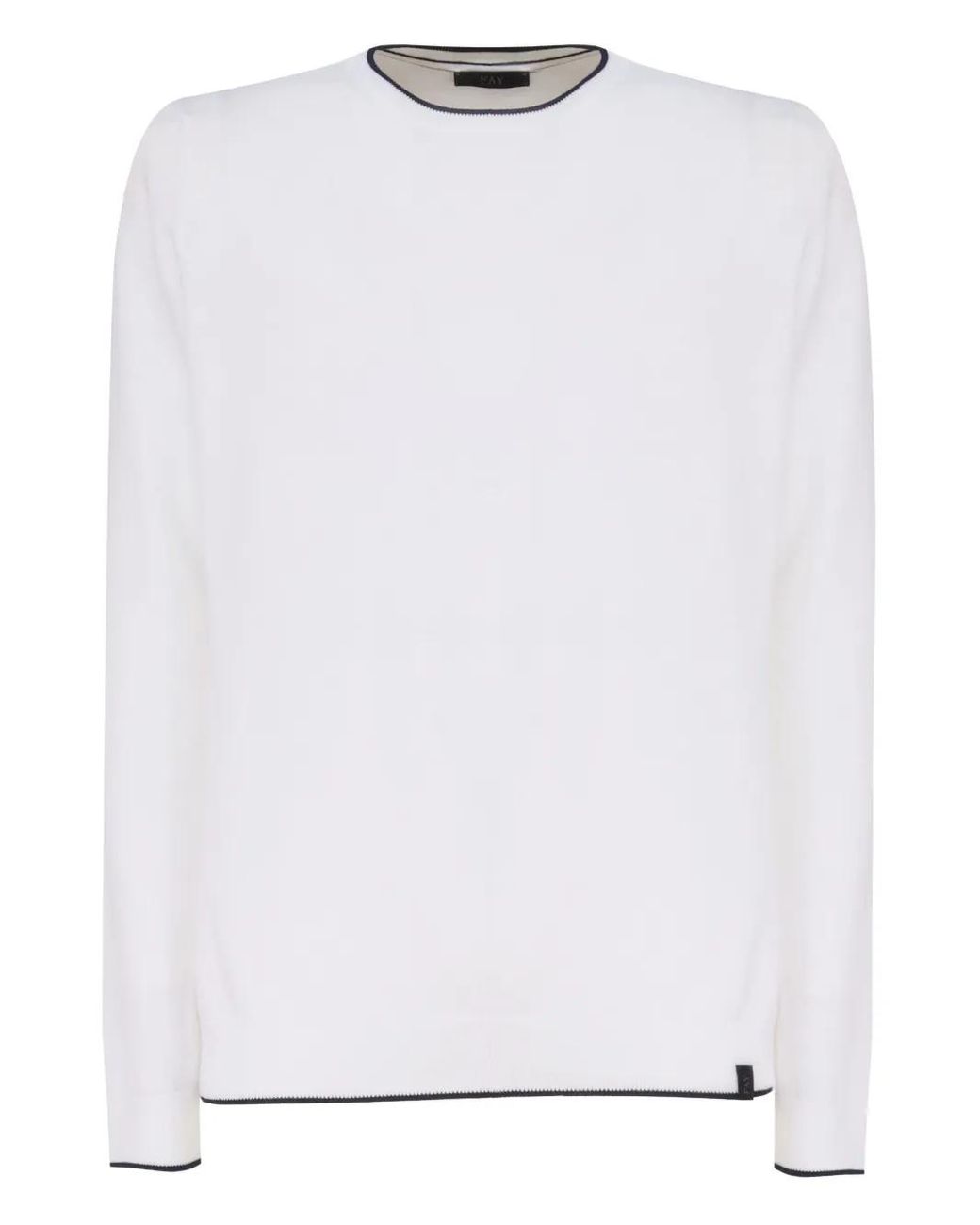 Fay Katoenen Sweater in het White voor heren
