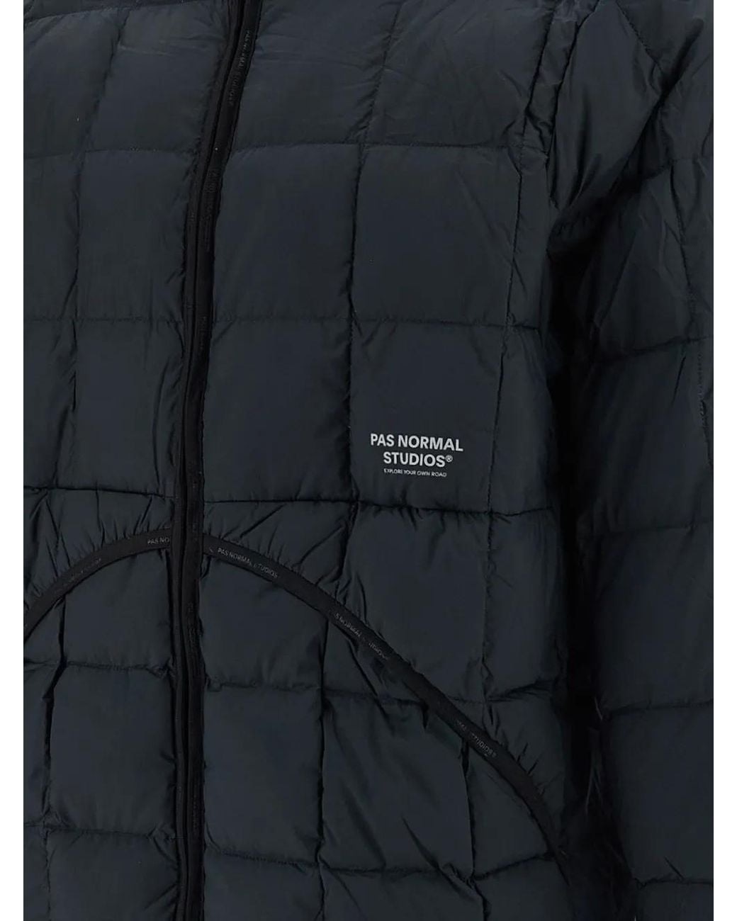 Pas Normal Studios Blue Off-Race Quilted Hooded Jacket for men