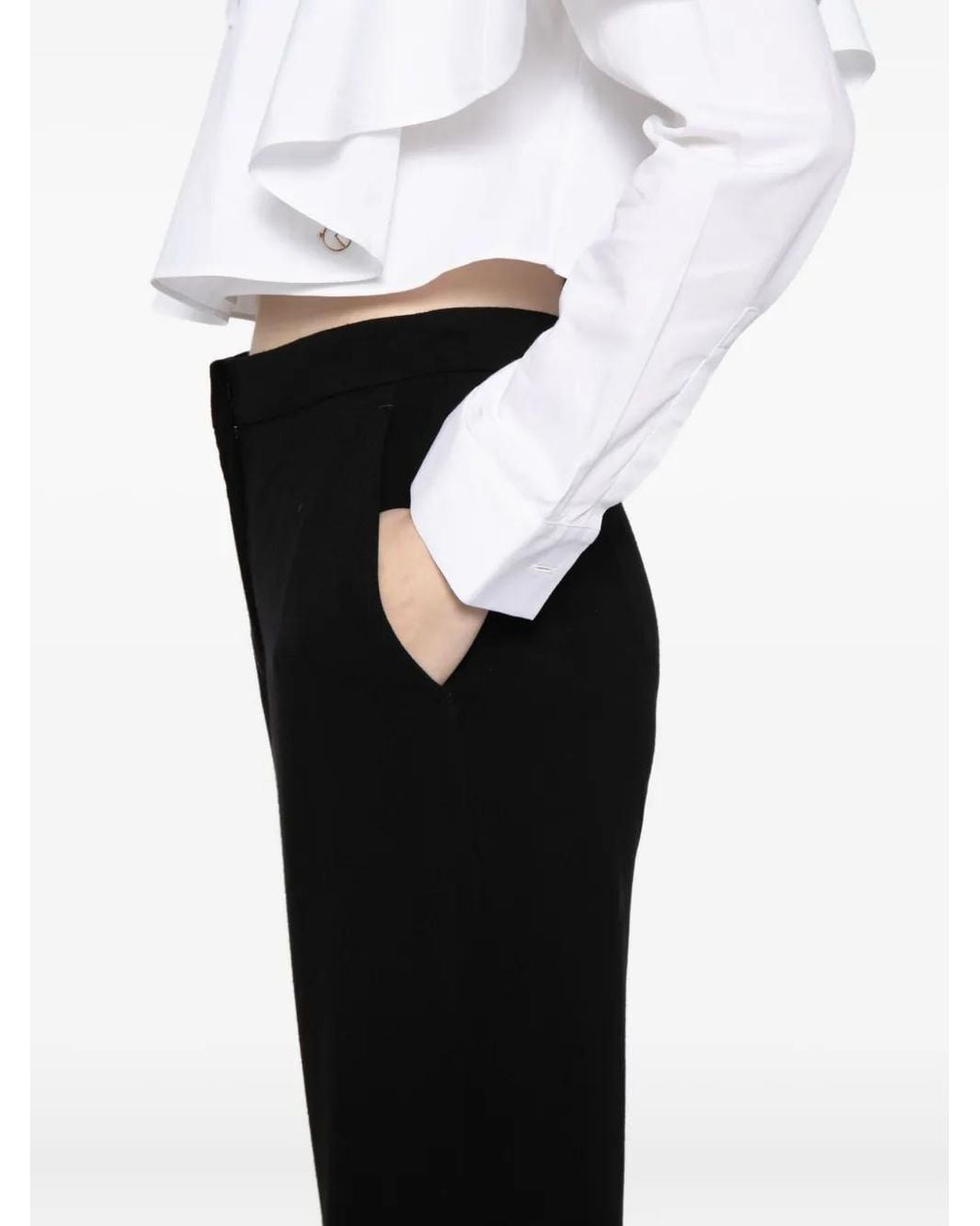 Saiid Kobeisy Black Tailored Straight-Leg Pants