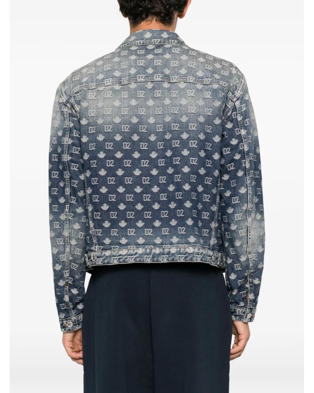 Giacca Denim Con Monogramma di DSquared² in Blue da Uomo