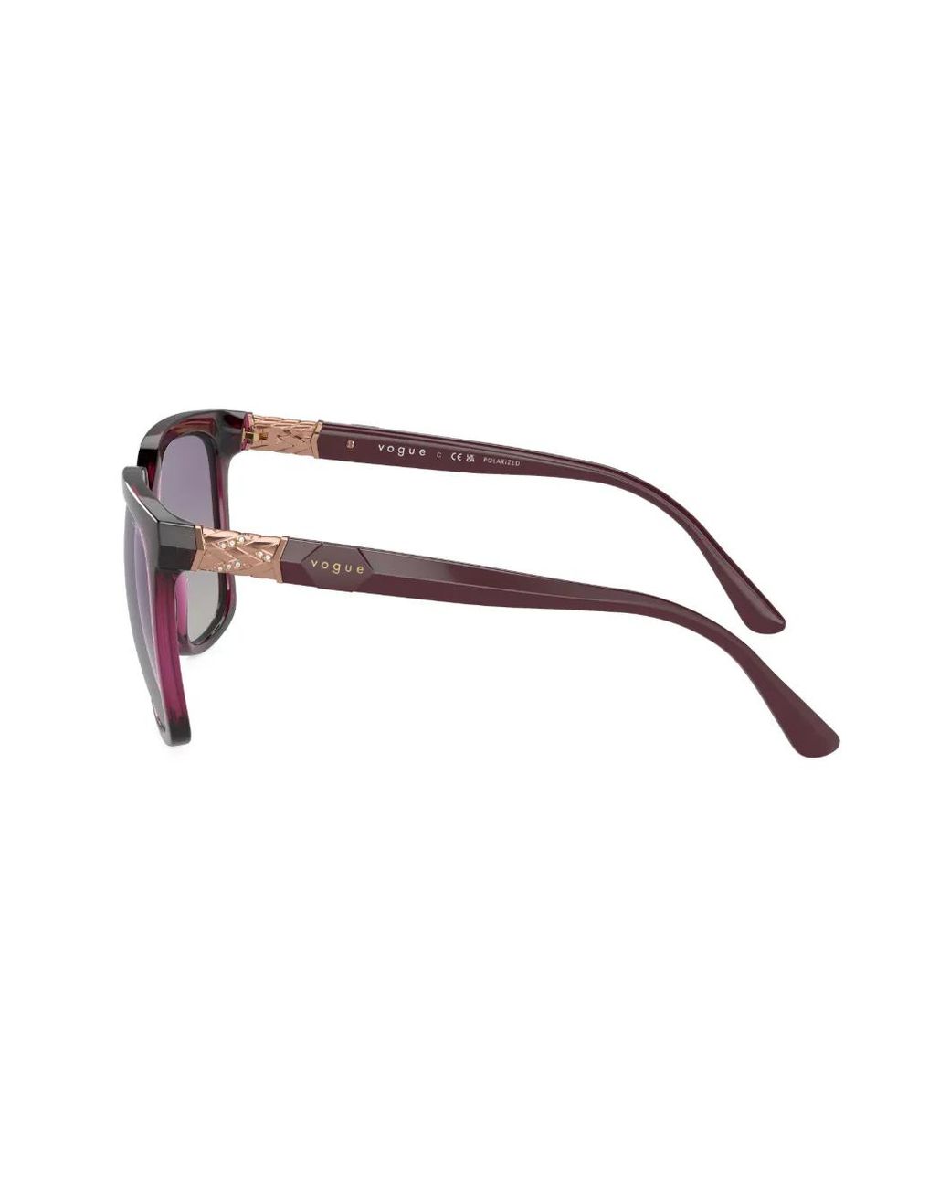 Vogue Eyewear Purple Translucent-Design Square-Frame Sunglasses