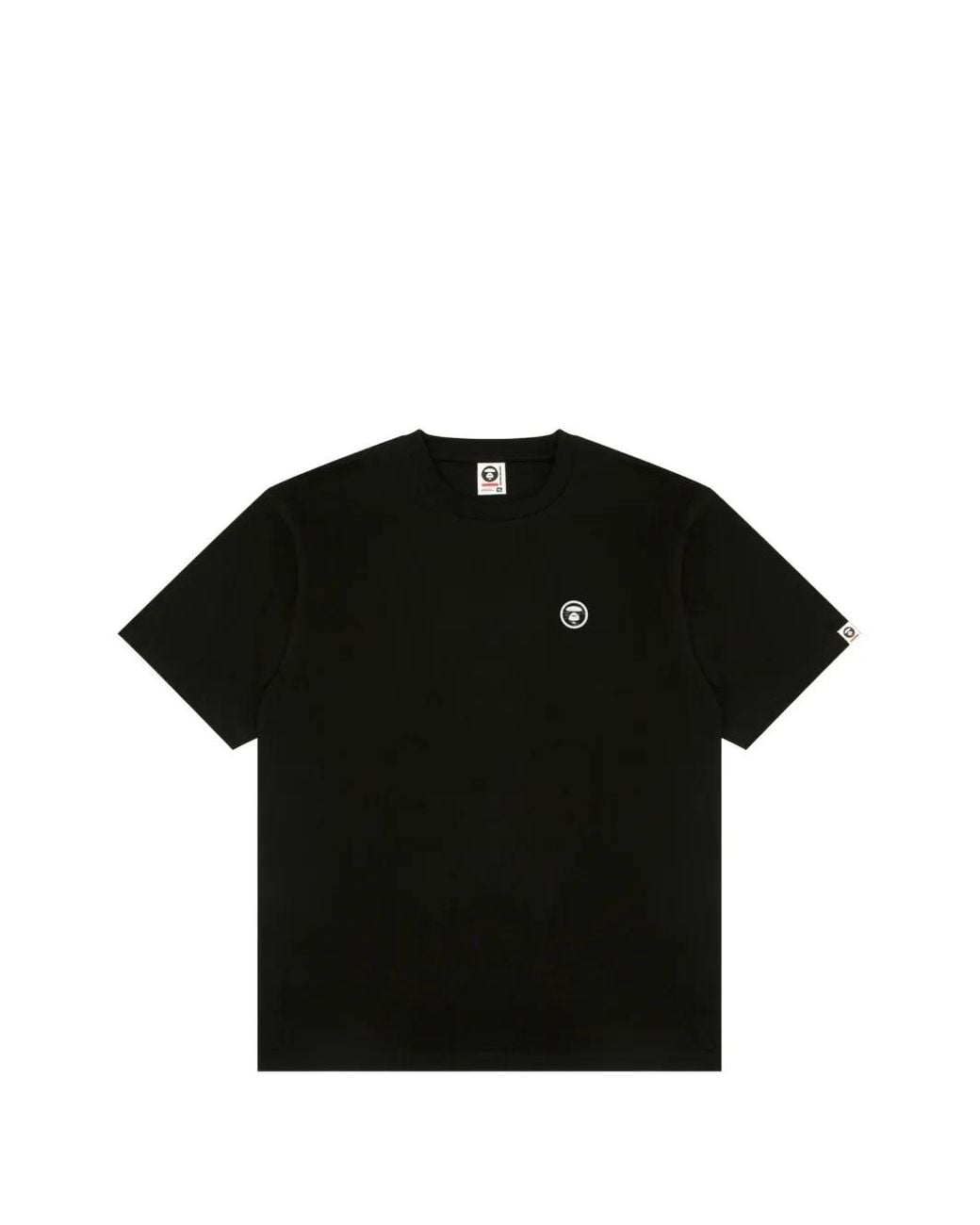 Aape By A Bathing Ape Black Logo-Appliqué T-Shirt for men