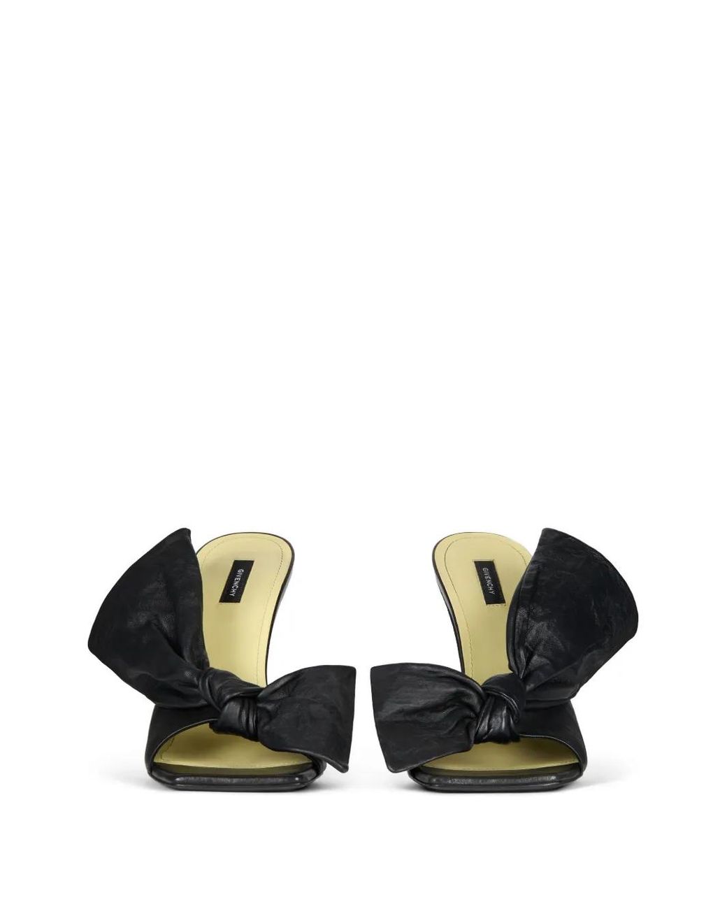 Givenchy Black Mules Boudoir En Cuir Nappa À Nœud