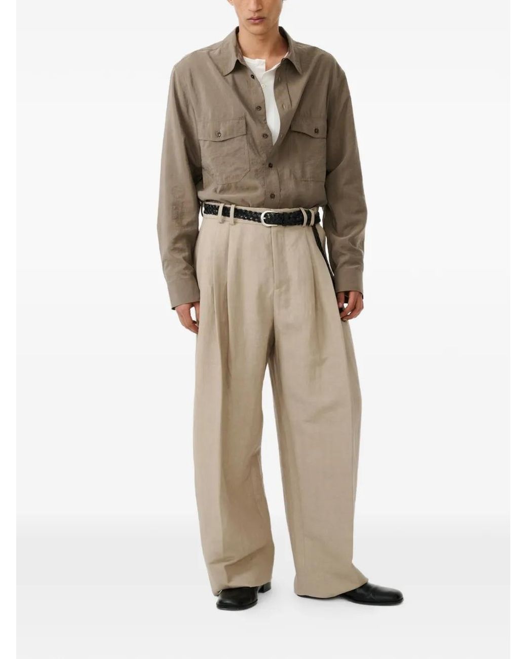 Studio Nicholson White Line Trousers for men