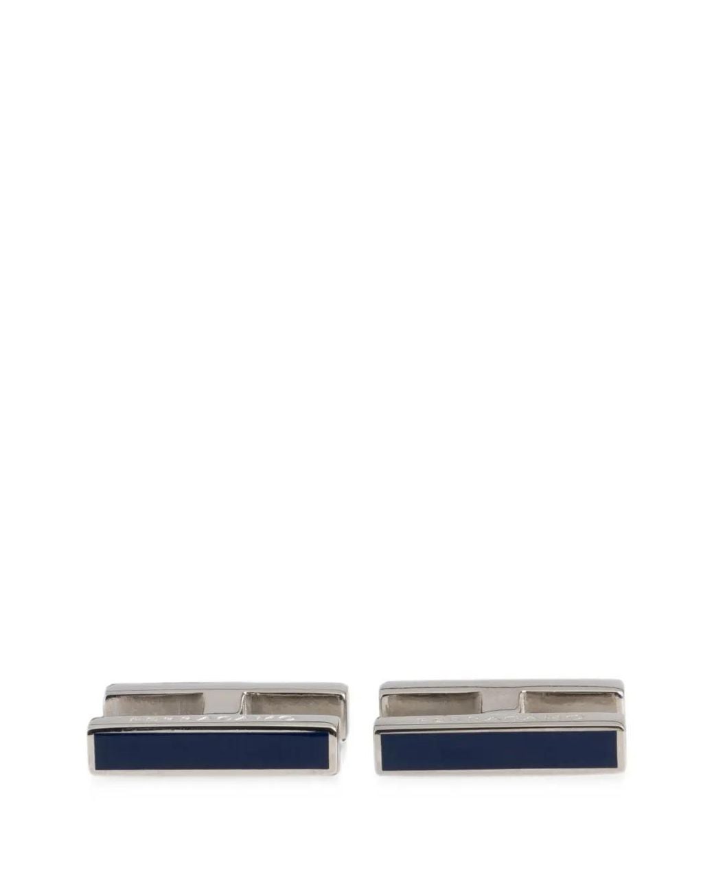 Ferragamo White Crystal Embellished Cufflinks for men