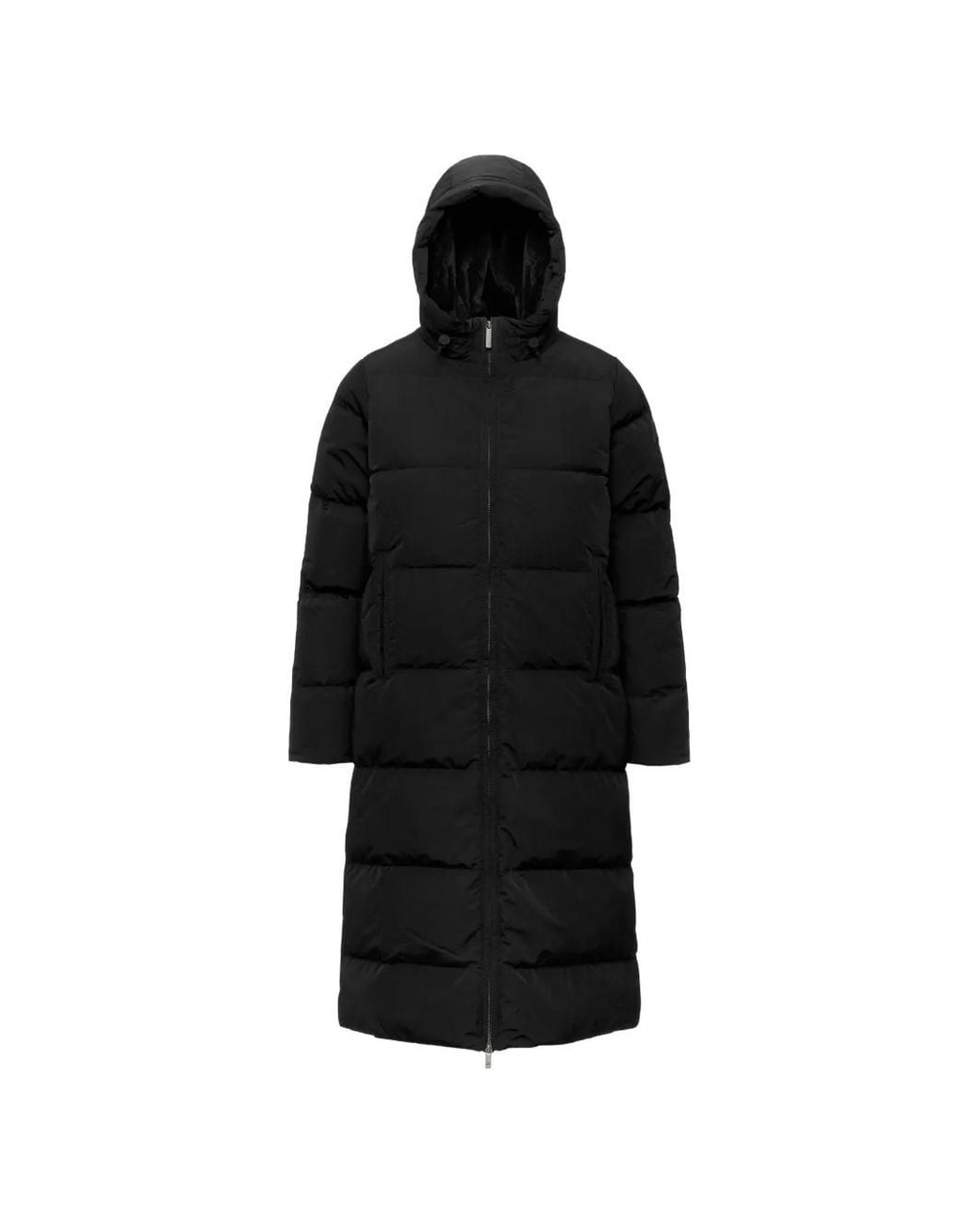 K-Way Black Dina Hooded Quilted Coat