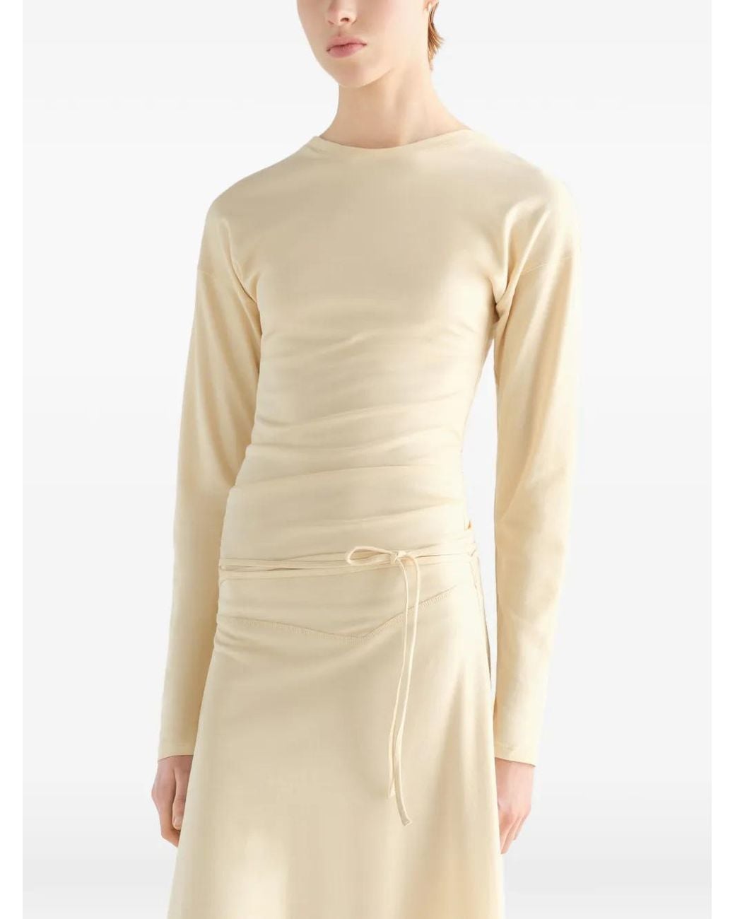 Lemaire Natural Fluid Long-Sleeve Dress