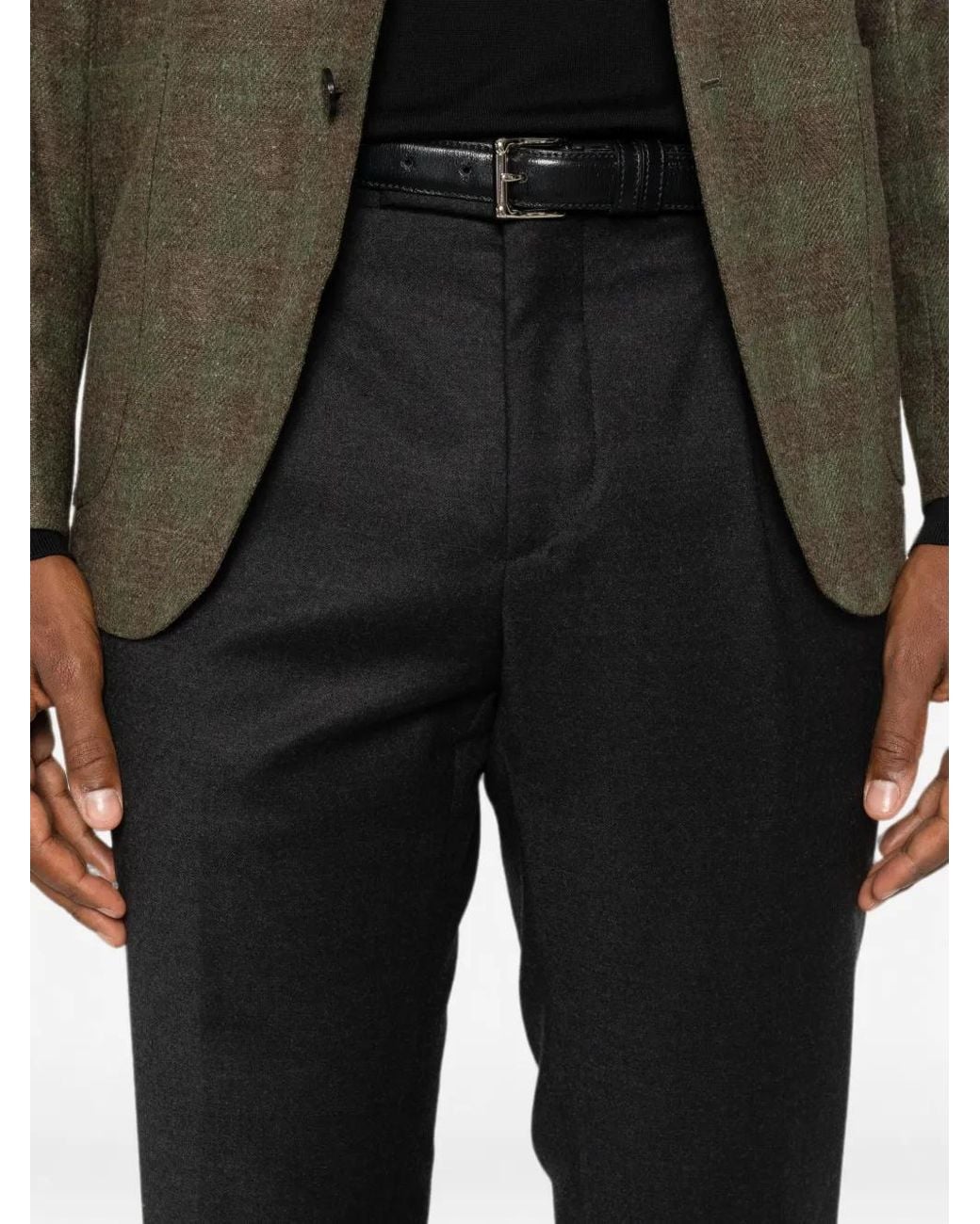 Briglia 1949 Black Pantalon À Design Plissé for men