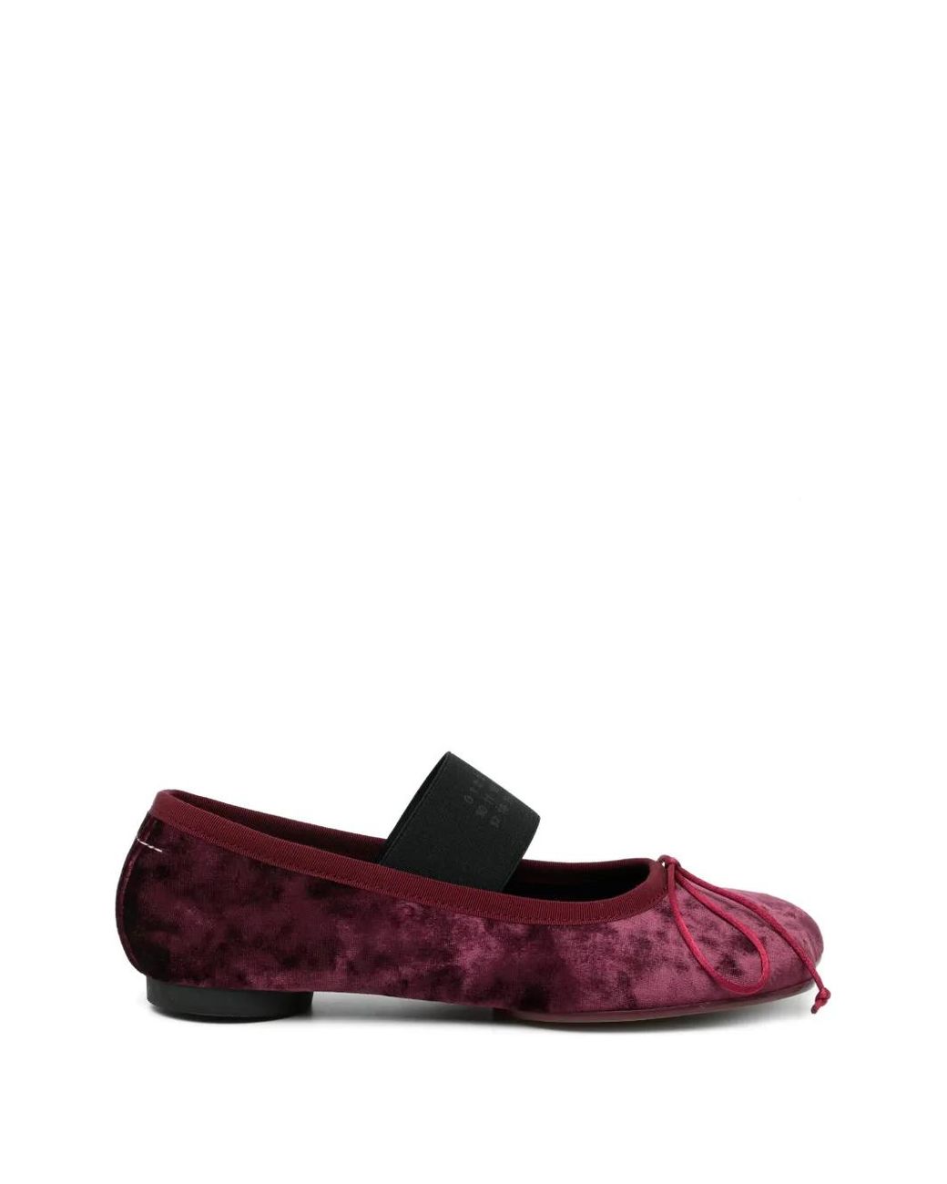 MM6 by Maison Margiela Purple Elasticated-Strap Ballet Flats